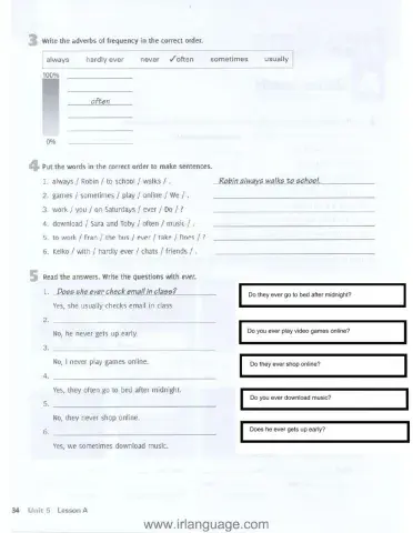 ADVERBS OF FRECUENCY