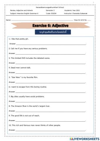 Adjective and Adverb