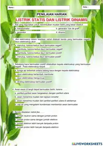 Penilaian harian listrik