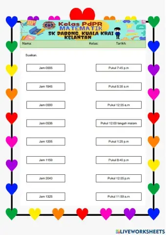 Masa Dan Waktu Tahun 6