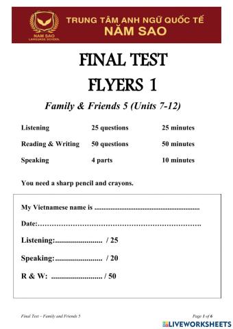 Ff5 final test listening