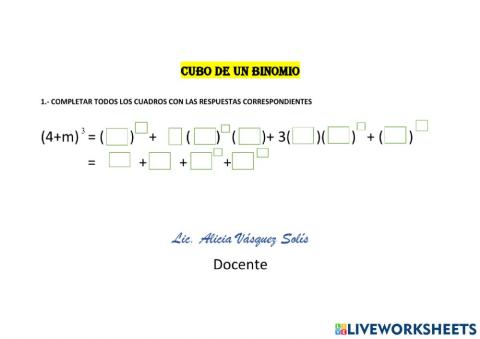 Cubo de un binomio