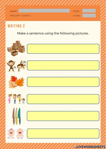 Writing Prompts Grade 2 - Plural of Nouns