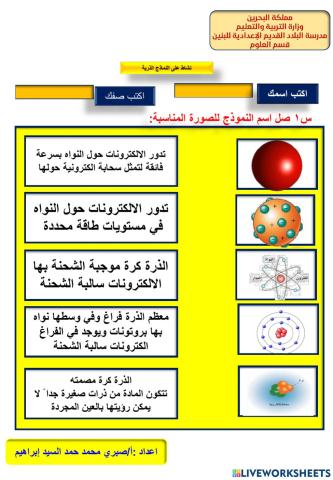 النماذج الذرية 2