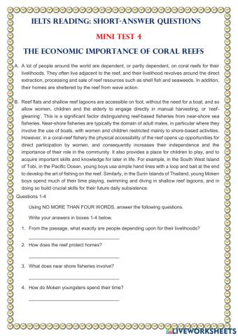 The Economic Importance Of Coral Reefs