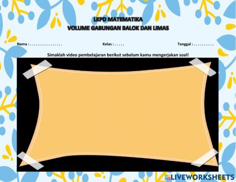 Volume Gabungan Balok dan Limas