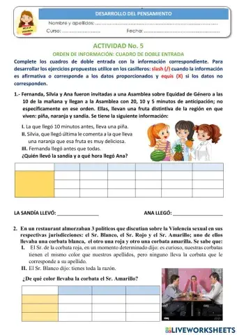 Orden de información