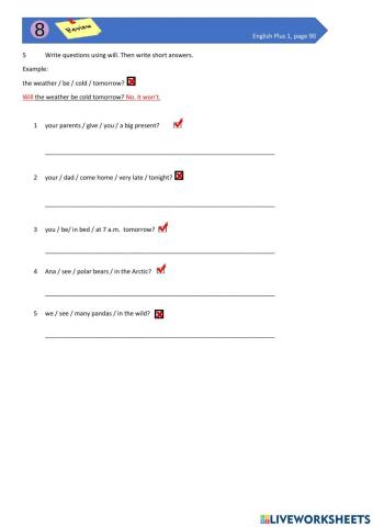 English Plus 1, Review (page 90)