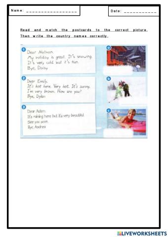 Unit 9: At the beach (Holiday Weather)