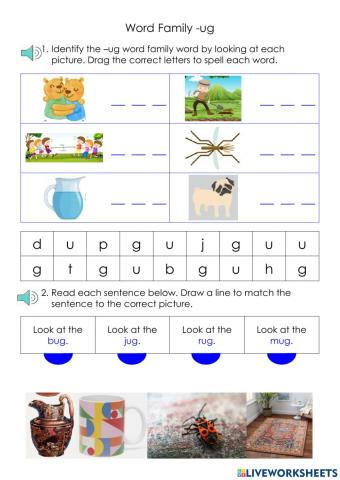 Word Family -ug
