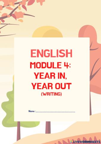 Module 4 : year in year out