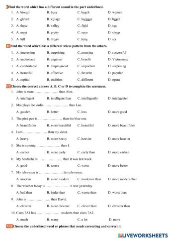TA6 - Worksheet Unit 4 (Big 4)