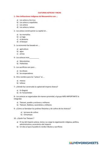 Culturas precolombinas