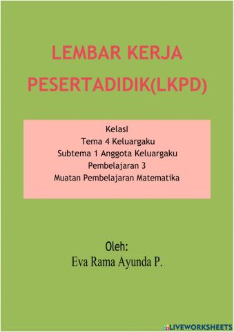 Lembar kerja peserta didik(LKPD)