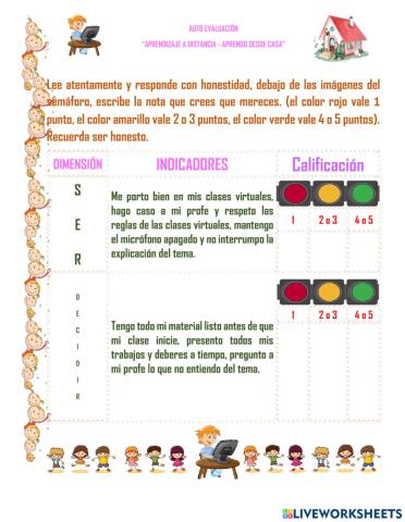 Autoevaluacion 3er. trimestre