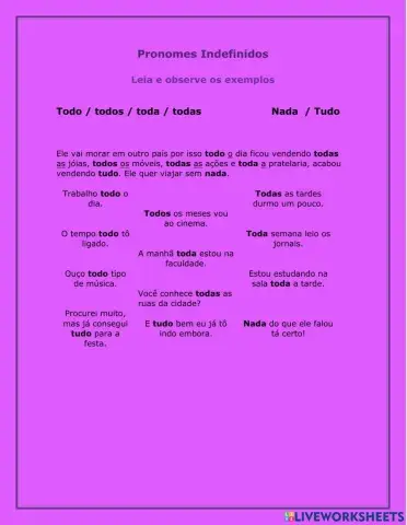 PRONOMES INDEFINIDOS