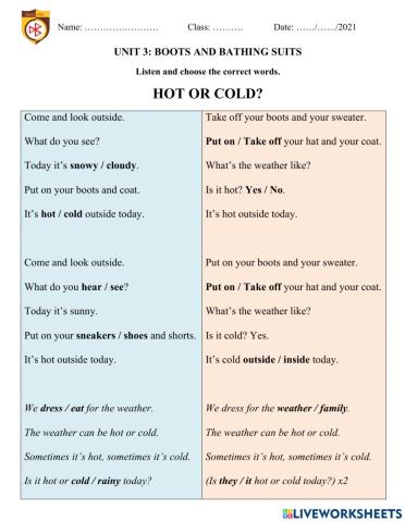 EOW2 - Unit 3 - Song