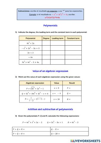 Polynomials