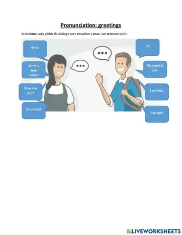 Pronunciation: greetings