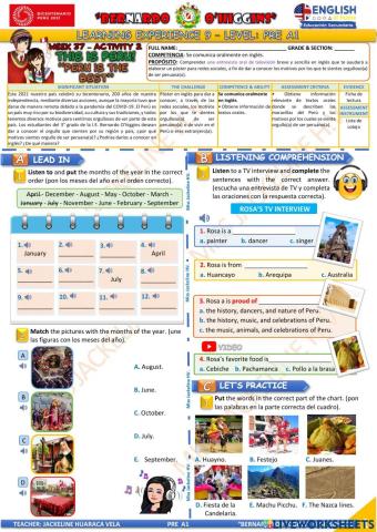  PRE A1 - EDA 9 - activity 2 - Aprendo en casa