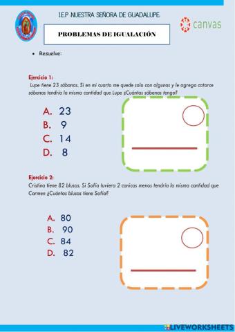Problemas de Igualación