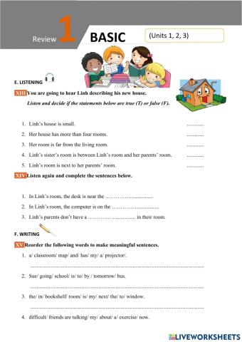 English 6 Big4 Review 1 Listening and Writing Skills