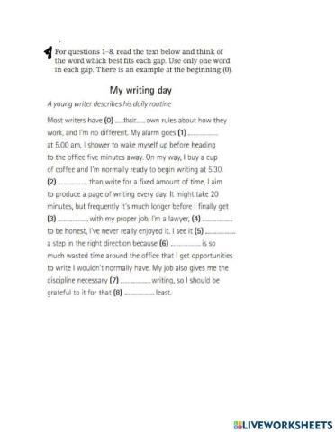 FCE Selections Unit 1-4