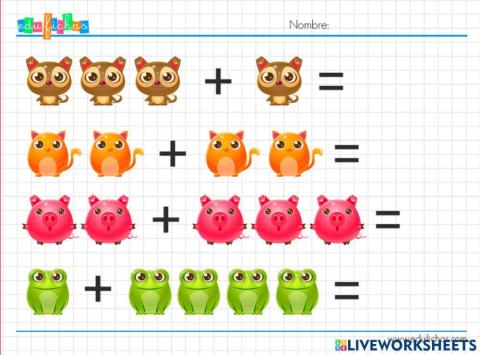 Sumas para niños faciles