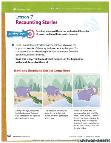 Intro to Recounting Stories