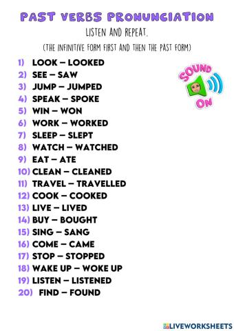 Past verbs pronunciation