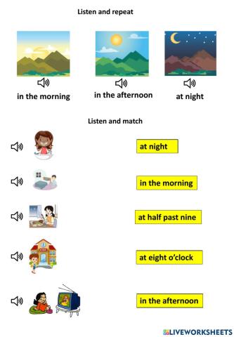 4º Unit 2. In the morning