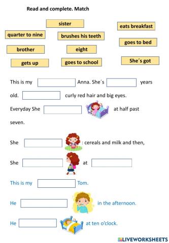 4º Unit 4. Complete the text