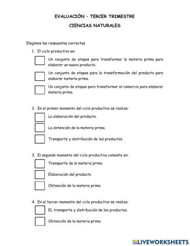 Ciencias Naturales - Actividad Final