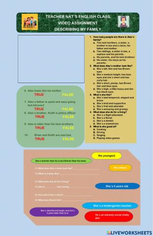 Describing my family