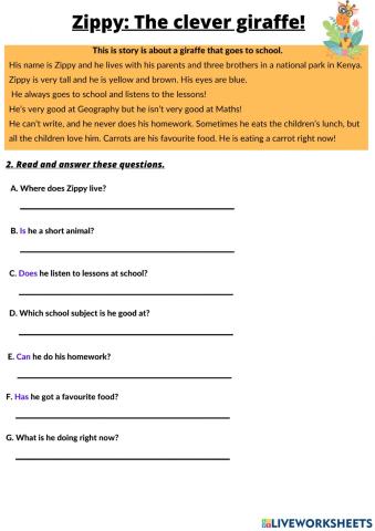 Reading Comprehension - Questions