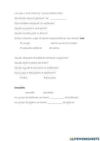 La gallina Mina y los elefantes