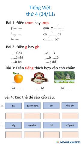 Tiếng Việt thứ 4
