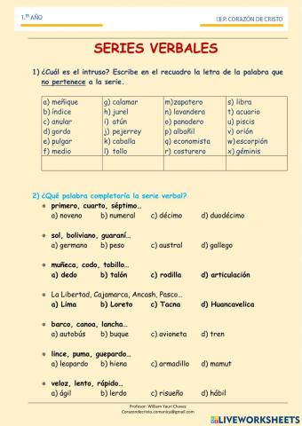 Series verbales