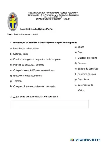 Personificación de cuentas