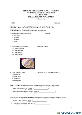 Bahasa Melayu Pemahaman