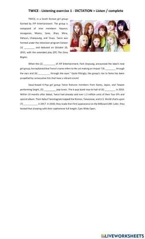 TWICE - Listening - Dictation