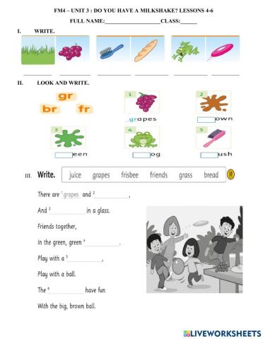 Lớp4- unit 3- lessons 4-6
