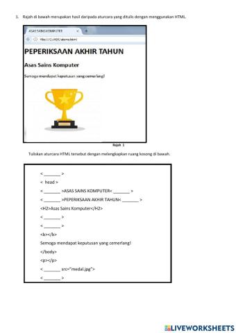 Latihan Kod Arahan Tingkatan 1