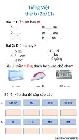 Tiếng Việt thứ 5