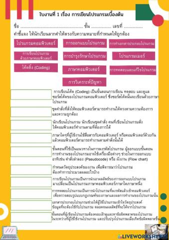 ขั้นตอนการเขียนโปรแกรมคอมพิวเตอร์
