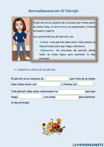 El Párrafo. Retroalimentación