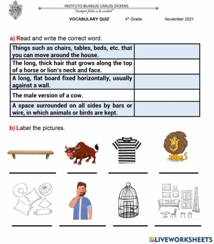 13 - Vocabulary Quiz 23-11