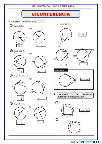 Ángulos en la circunferencia