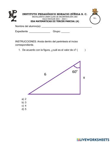 Examen EDA Matemáticas III