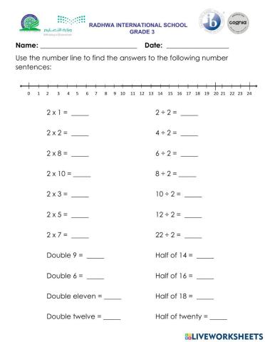 Multiply and Divide by 2